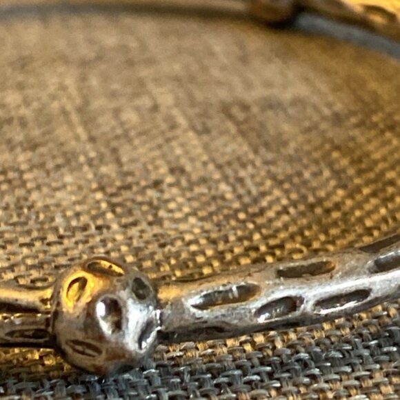 Vtg Silver-tone Bangle Bracelet - Picture 3 of 3